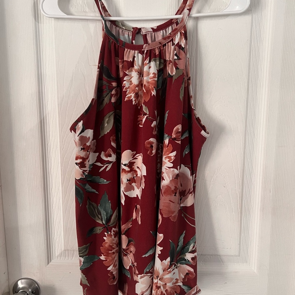 Papermoon Burgundy Pleated Camisole Top